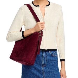 Madewell The Essential Bucket Tote in Suede